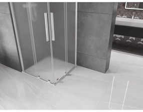 Mexen Velar Duo, sprchový kút s posuvnými dverami 100 x 100 cm, 8mm sklo námraza, chrómová, 871-100-100-32-01