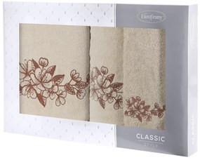 FROTÉ UTERÁK SOFIA SADA 1KS 30X50 CM, 1KS 50X90 CM, 1KS 70X140 CM BÉŽOVÁ