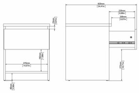 Čierny nočný stolík Naia - Tvilum
