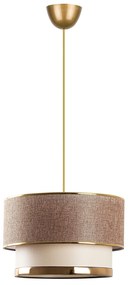 Závesný luster Cake béžový/zlatý