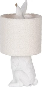 Biela antik stolná lampa v tvare králika Rabbi - Ø 20*43 cm E27/ma* 1*60W