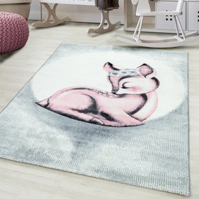 Ayyildiz, DOPREDAJ: 160x230 cm Dětský kusový koberec Bambi 850 pink, 160x230, ružová, detská izba