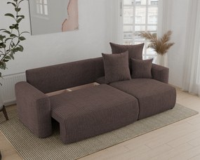 Rohová sedačka Denia (P) (čokoládová). Akcia -20%. Vlastná spoľahlivá doprava až k Vám domov. 1133116