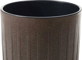 PLASTOVÝ KVETINÁČ STRIPPED ECO 51X30 CM TMAVOHNEDÁ