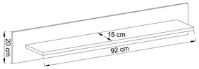 PROXIMA.store - Dubová nástenná polica - TIANA