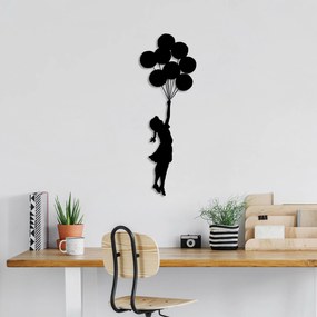 Nástěnná kovová dekorace Banksy 12 černá