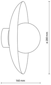 Nástenné svietidlo SLATE 1xG9/8W/230V pr. 28 cm tehlová