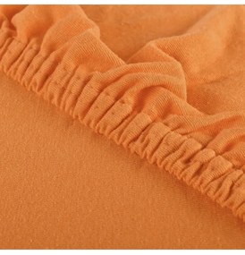 Plachta posteľná oranžová marhuľová jersey EMI