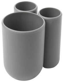 Sivý plastový téglik na zubné kefky Touch – Umbra