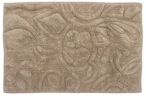 Bloomingville Bavlnená kúpeľňová predložka Sestu Brown 75 × 50 cm