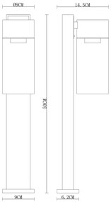 Globo 31976 - Vonkajšia lampa ETSI 1xE27/40W/230V 50 cm IP44