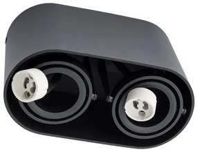 Bodové svietidlo SIROK 2xGU10/30W/230V čierna