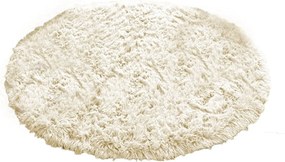 Okrúhly shaggy koberec Lana v béžovej farbe – mäkký a vzdušný Rozmer: 90 cm
