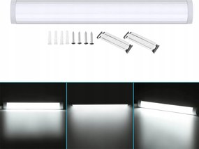 Sada 4 x povrchovo montovateľných LED svietidiel 36W 120cm fluorescenčný panel pre garážovú dielňu