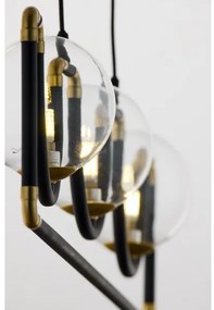 Jupiter 1990 - Luster na lanku HANZA 3xG9/10W/230V čierna/zlatá