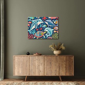 Obraz – Kreslené vodné zvieratká (70x50 cm)