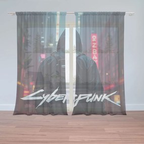 Sablio Záclony Cyberpunk 2077 Výhľad na mesto: 2ks 150x250cm