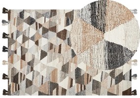 Vlnený kelímový koberec 160 x 230 cm viacfarebný ARGAVAND Beliani