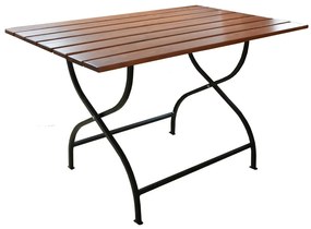Skladací záhradný stôl WEEKEND 120cm z dreva a kovovej konštrukcie