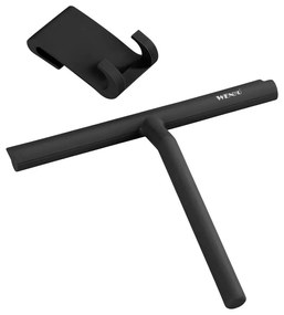 WENKO 24171100 - Stierka do sprchy MOLA 21 x 24,5 cm nerez/čierna