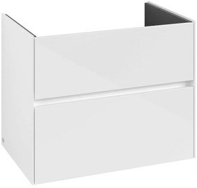 VILLEROY &amp; BOCH Collaro závesná skrinka pod umývadlo, 2 zásuvky, 761 x 480 x 610 mm, Glossy White, C14400DH