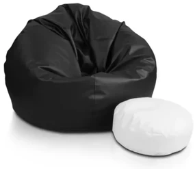 Sedací vak Sakwa L z ekokože – pohodlný, ľahko čistiteľný, elegantný vak pre deti aj dospelých Farba: E01 - Biela