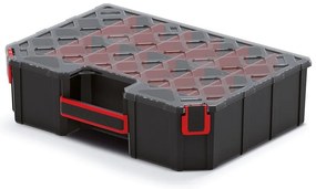 Kufríkový organizér 39 × 28,4 × 10,5 cm II, prepážky, čierna