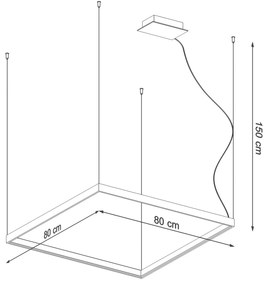 Závesné LED svietidlo Nelya m, 1x LED 50w, 4000k, b