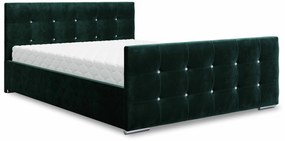 Manželská posteľ 160 cm Darrin (tmavozelená) (s roštom a úložným priestorom). Vlastná spoľahlivá doprava až k Vám domov. 1046883