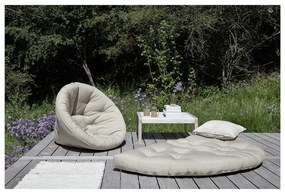 Biele rozkladacie kreslo vhodné do exteriéru Karup Design Design OUT™ Nido White