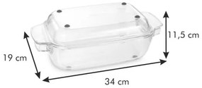 Tescoma Pekáč s poklopom GrandCHEF 34 x 19 cm, sklenený , S