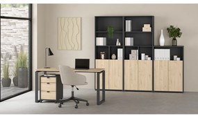 Antracitová knižnica 80x124 cm Sign – Tvilum