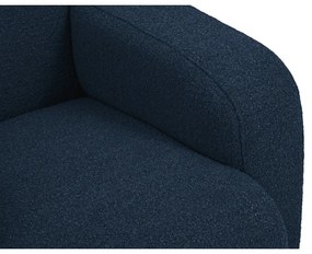 Tmavomodrá pohovka z textílie bouclé 235 cm Molino – Micadoni Home