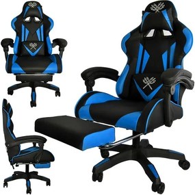 Dunmoon Herní židle - černá a modrá MALATEC AKCE