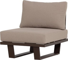 Hnedé kovové/polstrované záhradné kreslo Bear – WOOOD