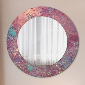 Okrúhle zrkadlo s potlačou Festival farieb fi 50 cm