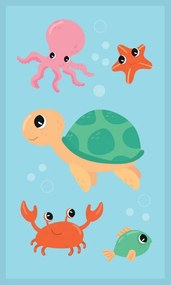 Dětský bavlněný ručník KIDS 002 30x50 cm modrý