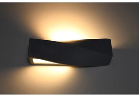 Čierne keramické nástenné svietidlo Nice Lamps Taurus