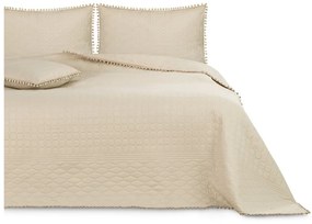 Béžová prikrývka na posteľ AmeliaHome Meadore, 220 x 240 cm
