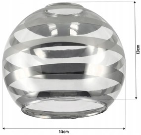 BERGE Sklenená LED závesná lampa Beam 2xE27 - okrúhle horizontálne pruhy