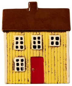 Ib Laursen Kameninový svietnik Visby Yellow / Red Door