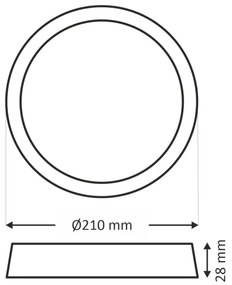 LED Stropné svietidlo LED/18W/230V 4200K pr. 21 cm biela