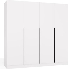Šatní skříň Senso 4D 200 cm bílá/černá