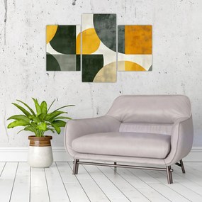 Obraz - Abstrakcia v olivovej farbe (90x60 cm)