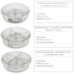 Otočný organizér LAZY SUSAN Rotho - nízky 3,2 cm / pr. 29 cm