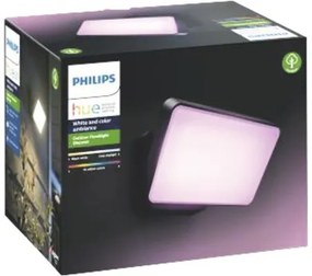LED vonkajšie nástenné svietidlo Philips HUE 1743530P7 IP44 RGB 15W 2300lm 2000-6500K čierne - kompatibilné so SMART HOME by hornbach