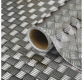 Samolepiaca fólia d-c-fix® s efektem drážkovaného plechu strieborno-kovová 67,5x150 cm