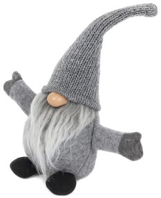 Vánoční skřítek ELF 045 - 35 cm šedý