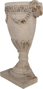 Šedý antik nástenný kvetináč v barokovom štýle Baroque - 29*11*44 cm