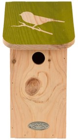 Vtáčia búdka Elisa, 28x15x16 cm, drevo, hnedá/zelená